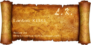 Lantos Kitti névjegykártya
