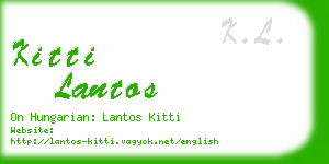 kitti lantos business card